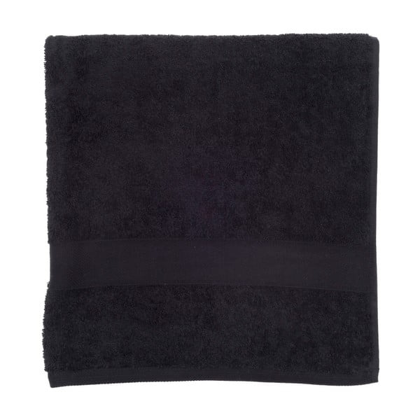 Czarny ręcznik frotte Walra Frottier, 70x140 cm