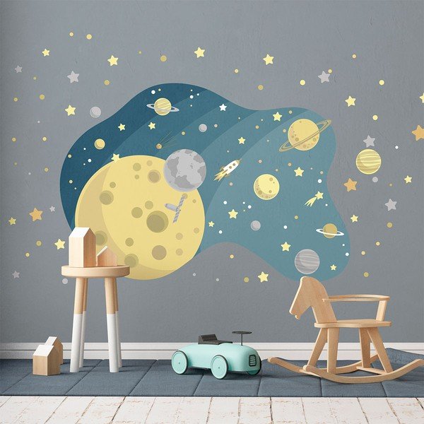 Naklejka ścienna dla dzieci Ambiance The Starry Galaxy, 90 x 60 cm-image-1