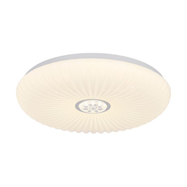 Biała lampa sufitowa LED ze zdalnym sterowaniem i ściemniaczem 38x38 cm Perola – Candellux Lighting-image-1