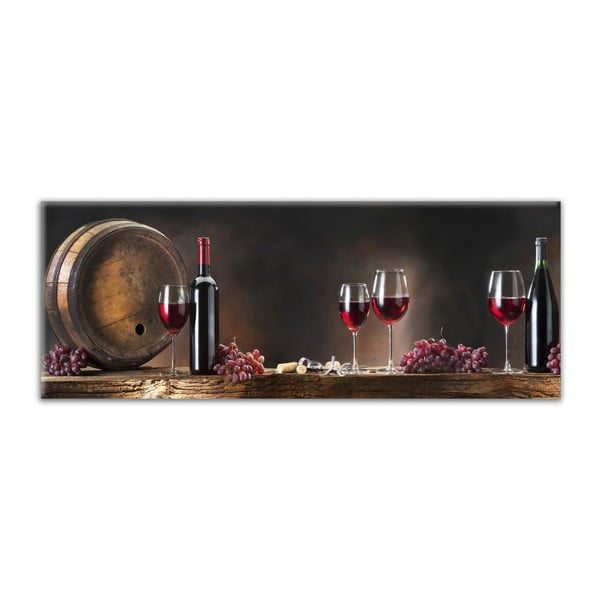 Obraz Styler Glasspik Kitchen Wine Glasses, 30x80 cm