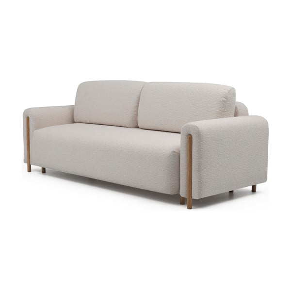 Szarobeżowa rozkładana/ze schowkiem sofa z materiału bouclé 244 cm Arcadova – ELTAP-image-2