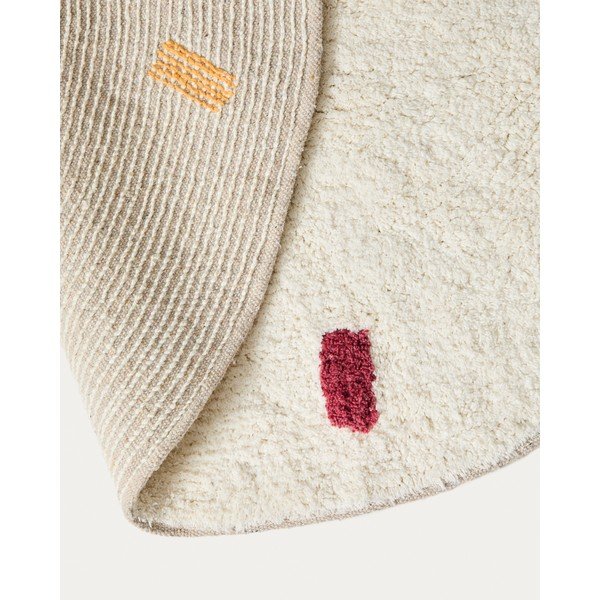 Kremowy bawełniany dywan dziecięcy ø100 cm Epifania – Kave Home-image-3