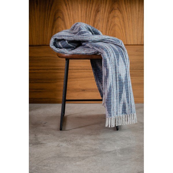 Niebieski pled z domieszką bawełny Euromant Zanzibar, 140x180 cm-image-1