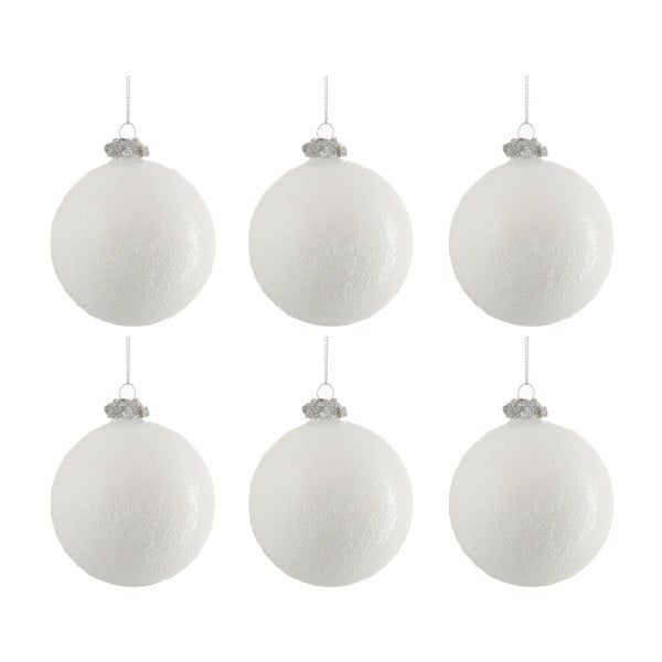 Komplet 6 bombek świątecznych J-Line Bauble Simply, ⌀ 8 cm