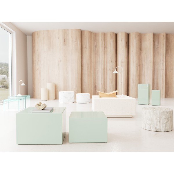 Szklane stoliki zestaw 2 szt. 50x50 cm Dice – Actona-image-1