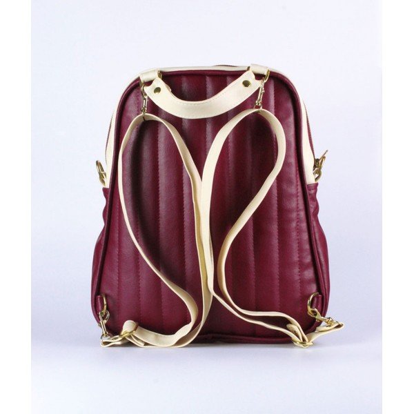 Plecak Mum-ray Egg Beige&Wine-image-1