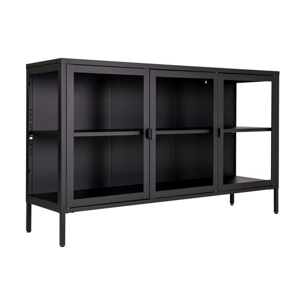 Czarna metalowa witryna 140x85 cm Brisbane – House Nordic-image-1