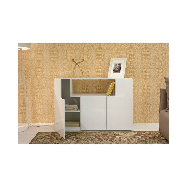Biała komoda z połyskiem TemaHome Jade-image-4