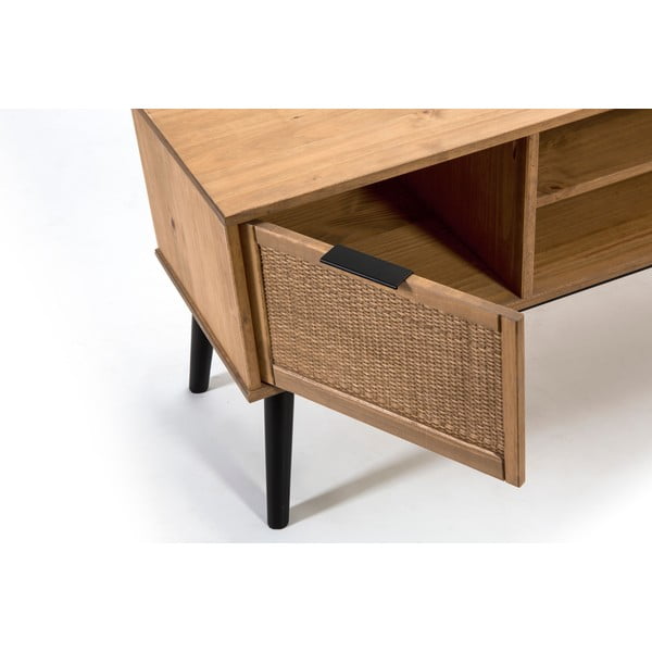 Szafka pod TV z litego drewna sosnowego 140x52 cm Natasha – Marckeric-image-4