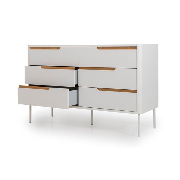 Biała komoda Tenzo Switch, 130x83 cm-image-2
