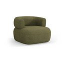Zielony fotel z materiału bouclé Jenny – Micadoni Home