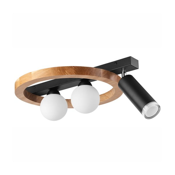 Lampa sufitowa w czarno-naturalnym kolorze 40x50 cm Otis – LAMKUR-image-4