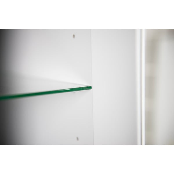 Szara witryna z nogami z drewna dębowego Tenzo Dot, wys. 175 cm-image-1