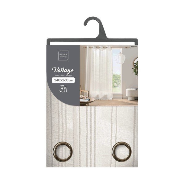 Biała zasłona 140x260 cm Zaho – douceur d'intérieur-image-3