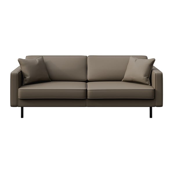 Jasnobrązowa skórzana sofa 207 cm Kobo – MESONICA
