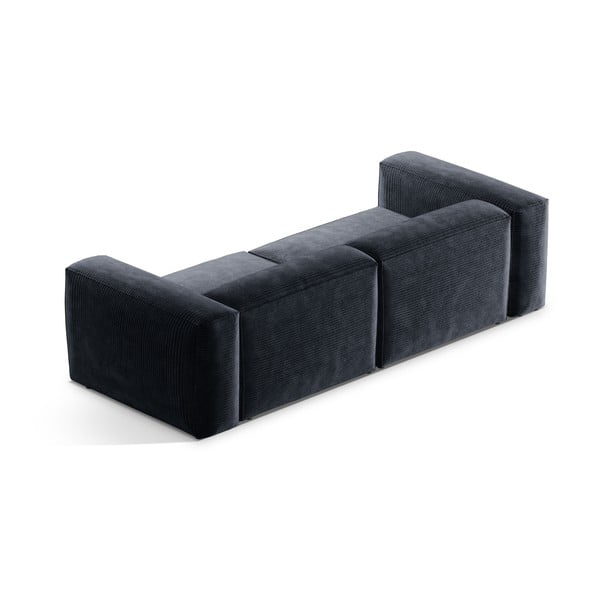 Szaroniebieska sztruksowa sofa 264 cm Bergamo – Cosmopolitan Design-image-2