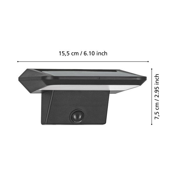 Solarna zewnętrzna lampa ścienna LED (wysokość 7,5 cm) PORRASSA – EGLO-image-2