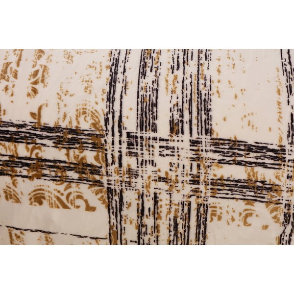 Czarna/kremowa pościel jednoosobowa z mikropluszu 140x200 cm Enrico – My House-image-2