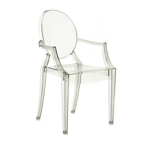 Jasnozielone krzesło Kartell Louis Ghost