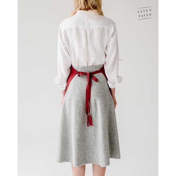 Czerwony lniany fartuch Linen Tales Daily Apron, 80x55 cm-image-4