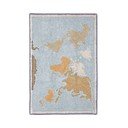 Niebiesko-beżowy bawełniany dziecięcy dywan do zabawy tkany ręcznie odpowiedni do prania 70x100 cm Mini Worldmap – Lorena Canals