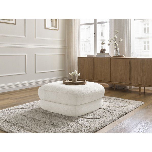 Biały podnóżek z materiału bouclé Leonore – Bobochic Paris-image-3