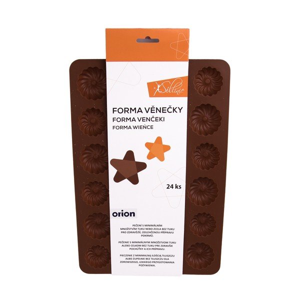 Brązowa silikonowa forma na ciasteczka Orion Baker, 32x22 cm-image-1