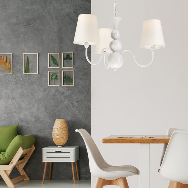Biała lampa wisząca − LAMKUR-image-2