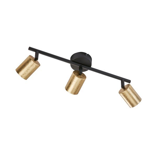 Lampa sufitowa w czarno-złotym kolorze z metalowym kloszem ø 8 cm Vano – Fischer & Honsel