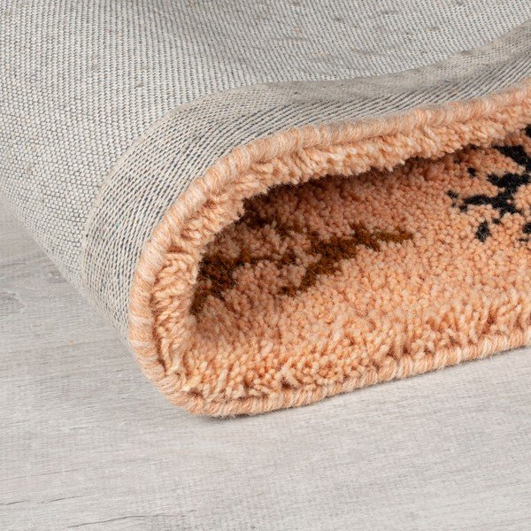 Łososiowy wełniany dywan tkany ręcznie 160x230 cm Moroccan Sahara – Flair Rugs-image-2