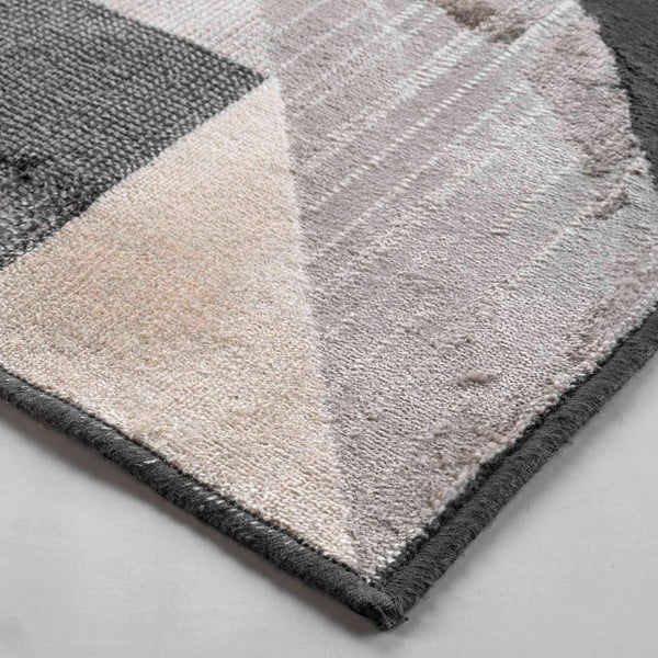 Szaro-beżowy dywan z mieszanki bawełny 68x110 cm Graphic – douceur d'intérieur-image-3