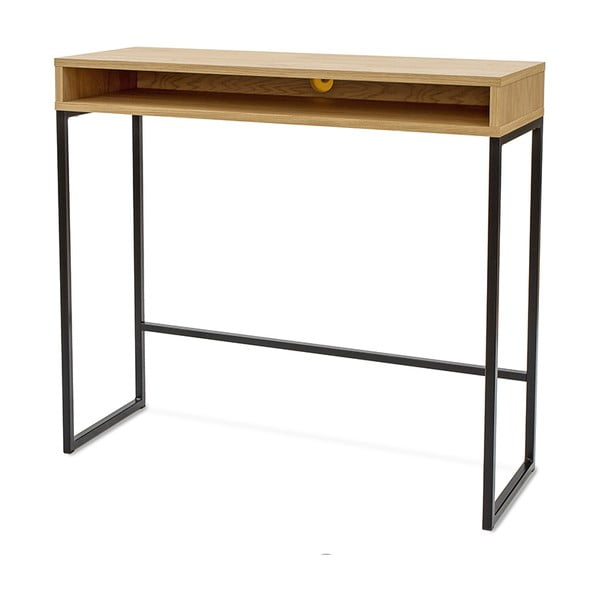 Biurko z blatem w dekorze dębu 35x100 cm Frame – Woodman-image-2