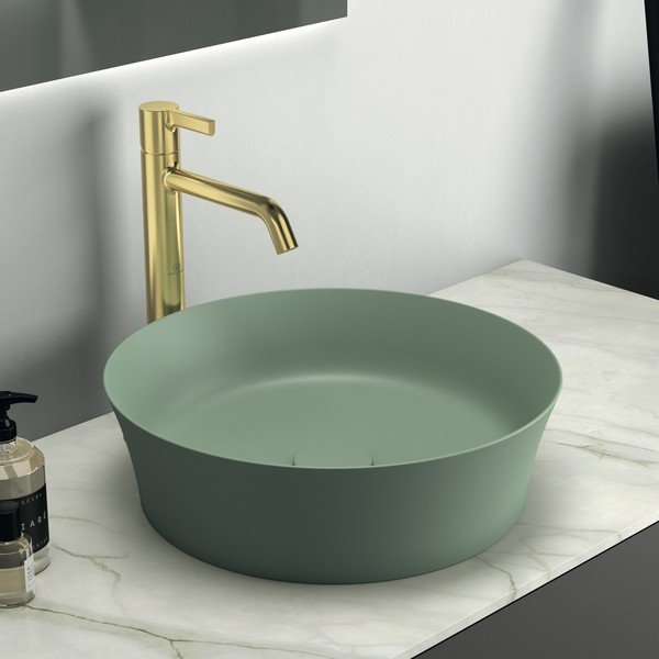 Zielona ceramiczna okrągła umywalka ø 40 cm Ipalyss – Ideal Standard-image-1