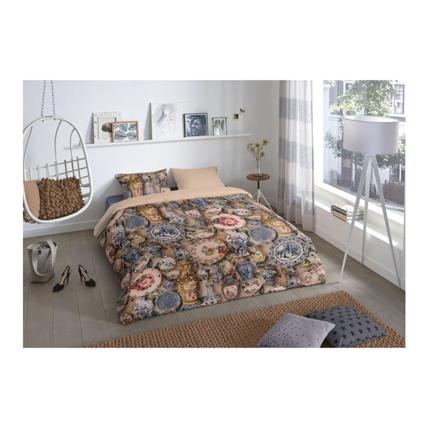 Bawełniana pościel dwuosobowa Good Morning Vase, 200x200 cm-image-1