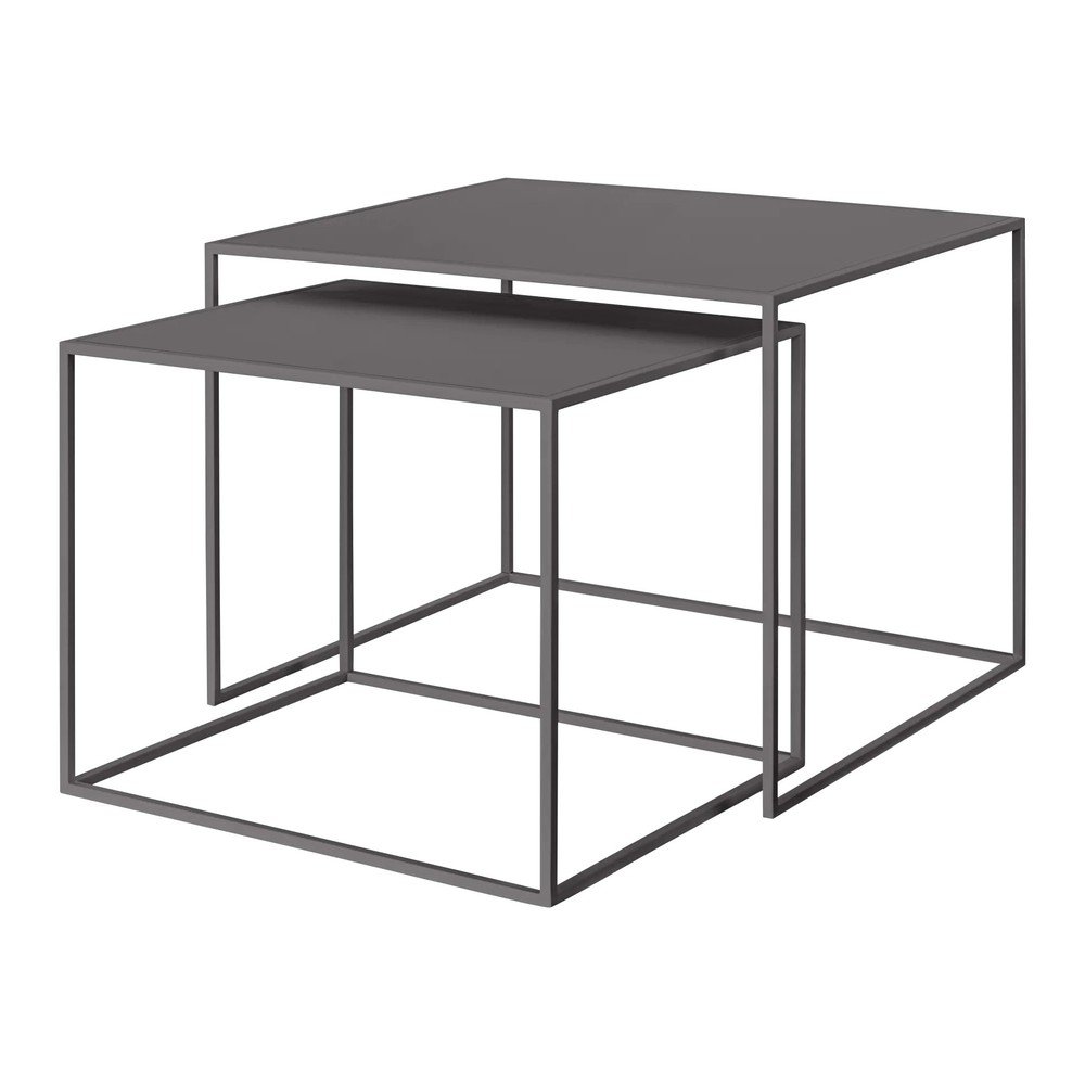 Ciemnoszare metalowe stoliki zestaw 2 szt. 50x60 cm Fera – Blomus