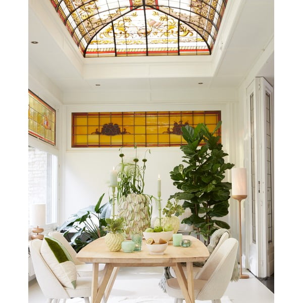 Lampa stojąca w naturalnym kolorze z tekstylnym kloszem (wysokość 159 cm) Dania – Light & Living-image-2