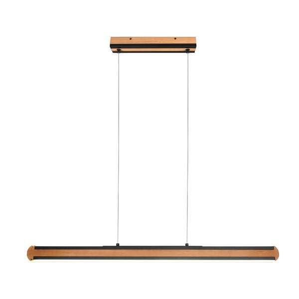 Czarno-naturalna lampa wisząca LED Deacon – Trio