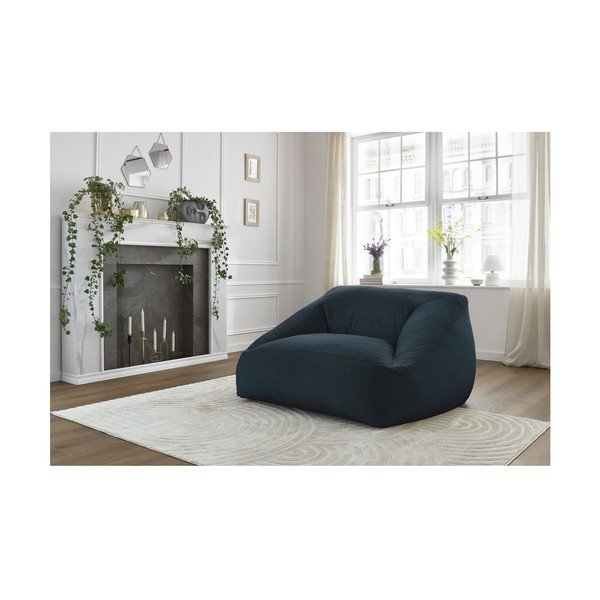 Ciemnoniebieski worek do siedzenia z imitacji futra Lilibet – Bobochic Paris-image-1