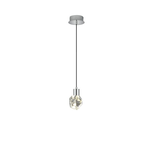 Lampa wisząca LED w kolorze srebra ze szklanym kloszem ø 13 cm Verano – Trio Select