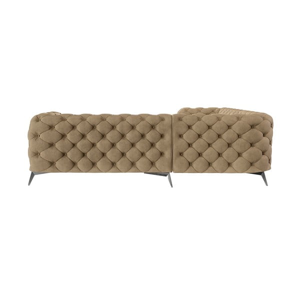 Jasnobrązowy aksamitny narożnik Chelsea – Ropez-image-2