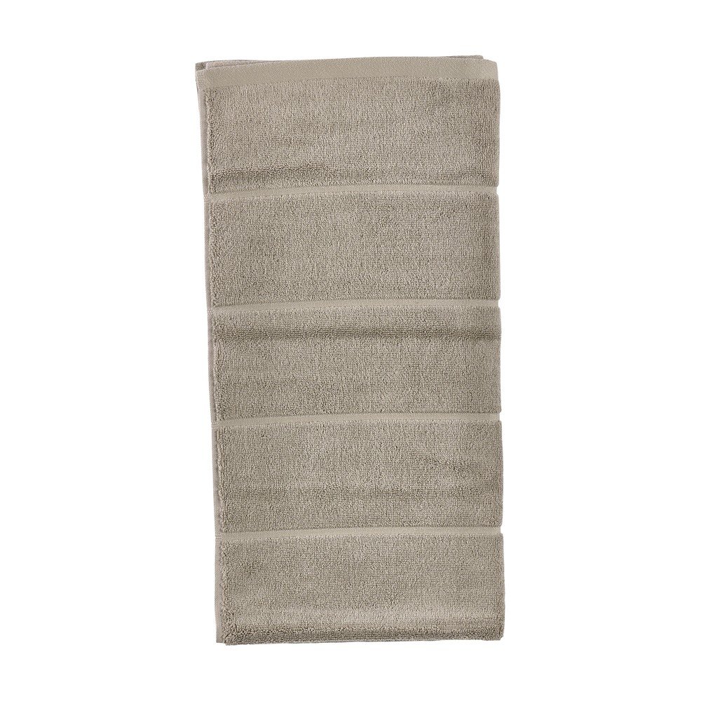 Szarobrązowy bawełniany ręcznik kąpielowy frotte 70x140 cm Sauna – Zone