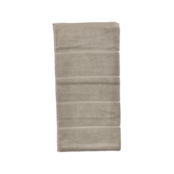 Szarobrązowy bawełniany ręcznik frotte 50x100 cm Sauna – Zone