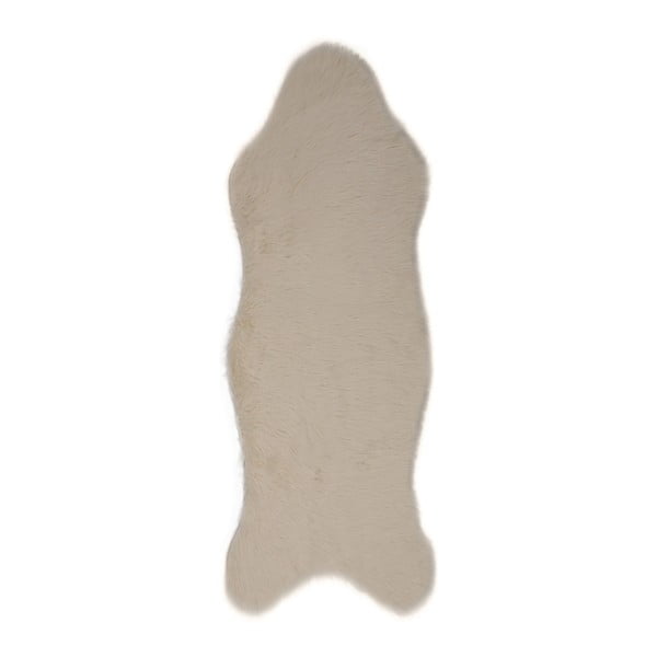 Kremowy chodnik ze sztucznej skóry Pelus Cream, 75x200 cm