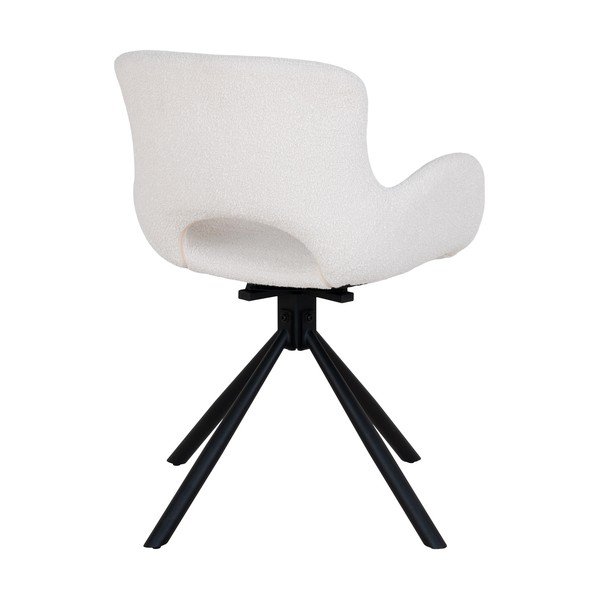 Białe tapicerowane fotele jadalniane zestaw z podłokietnikami 2 szt. Amorim – House Nordic-image-3