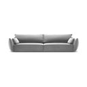 Jasnoszara aksamitna sofa 248 cm Vanda – Mazzini Sofas