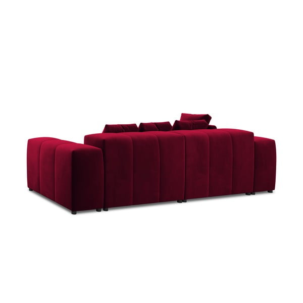 Czerwony aksamitny narożnik (róg zmienny) Rome Velvet – Cosmopolitan Design-image-3