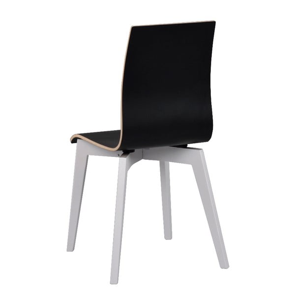 Czarne krzesło do jadalni z białymi nogami Rowico Grace-image-2