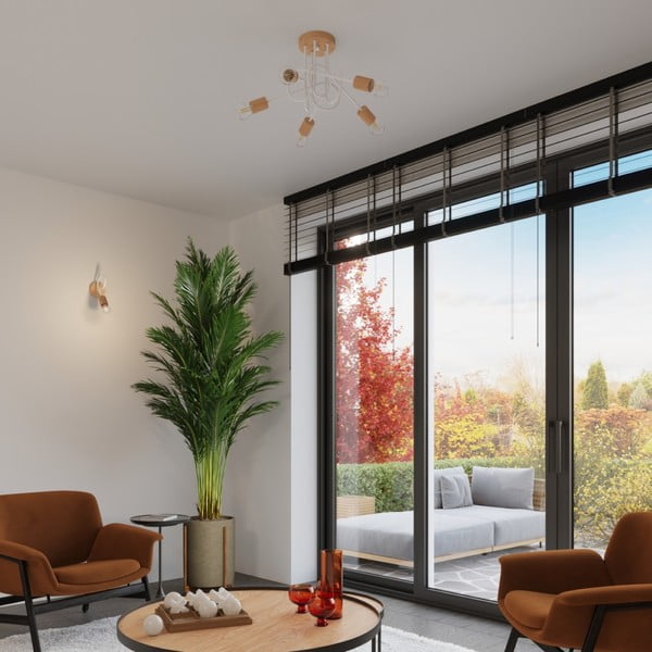 Lampa sufitowa w naturalnym kolorze 15x61 cm Tumber – Sollux-image-3