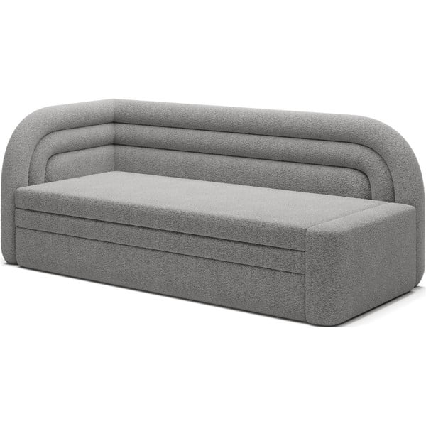 Szara rozkładana/ze schowkiem sofa z materiału bouclé lewostronna 223 cm Fabillo – ELTAP-image-2