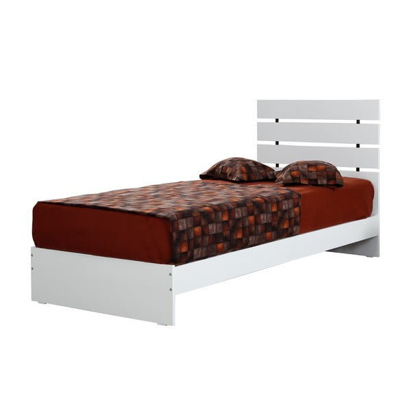 Białe łóżko jednoosobowe 120x200 cm Fuga – Kalune Design